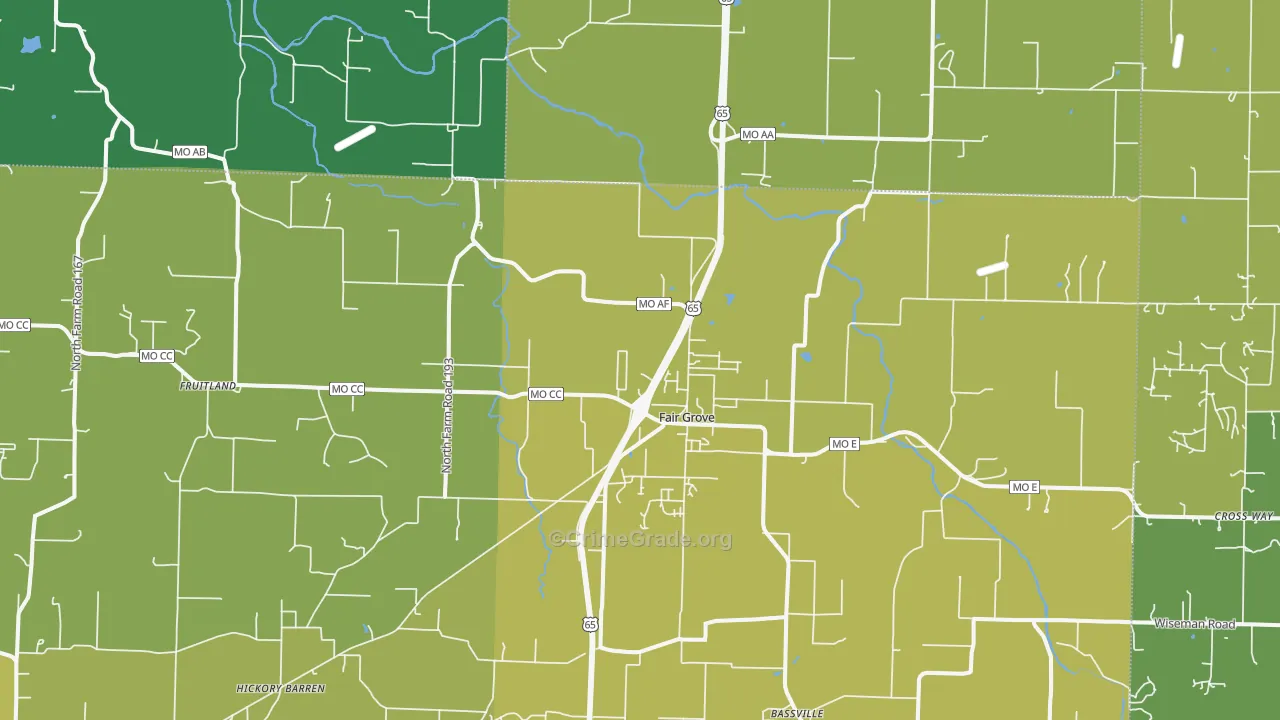 65648, MO Map of Vehicle Theft Rates