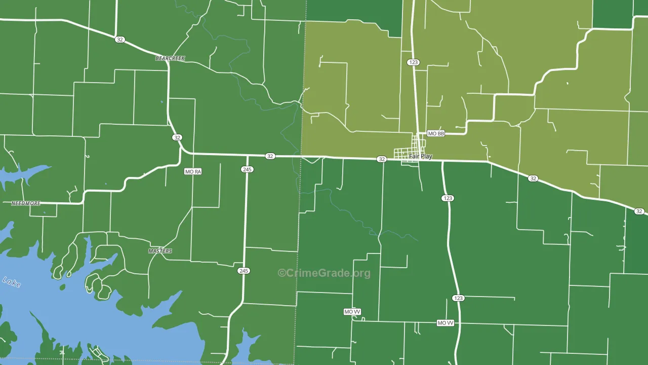 65649, MO Map of Vehicle Theft Rates