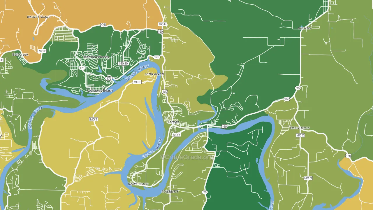 65653, MO Map of Vehicle Theft Rates