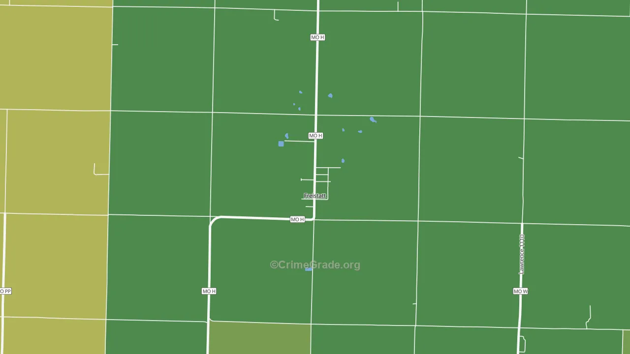 65654, MO Map of Vehicle Theft Rates