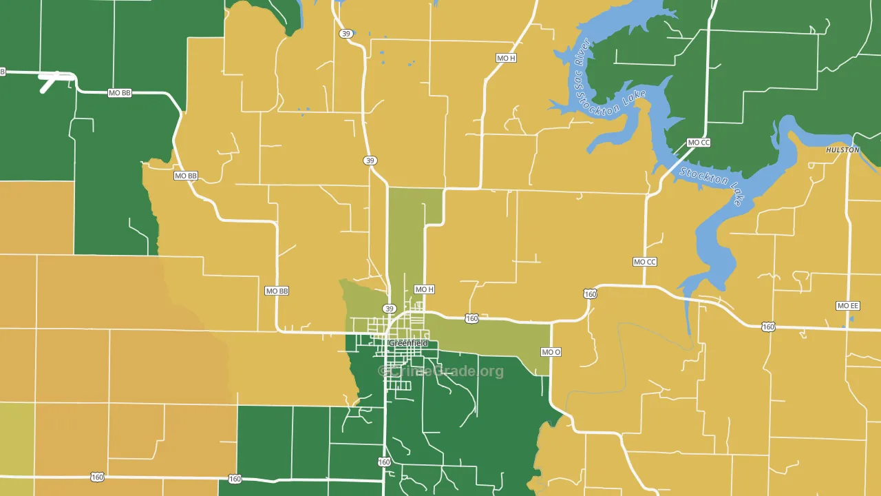 65661, MO Map of Vehicle Theft Rates