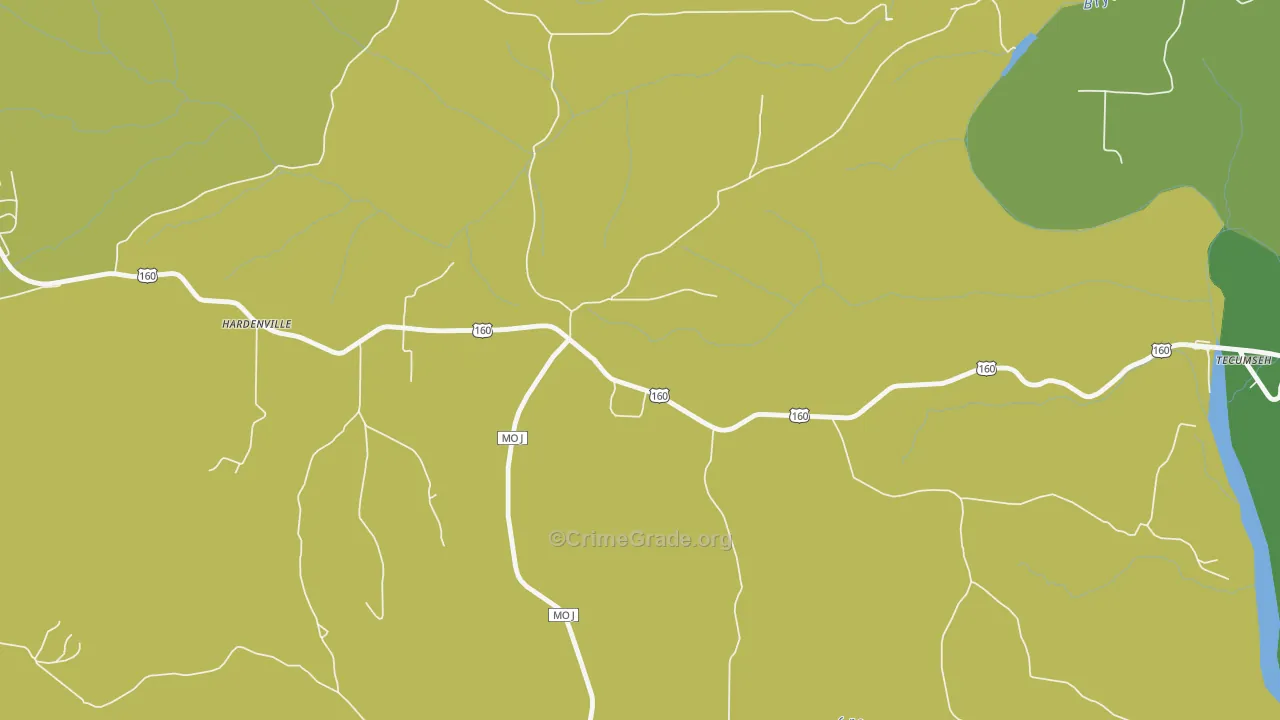 65666, MO Map of Vehicle Theft Rates