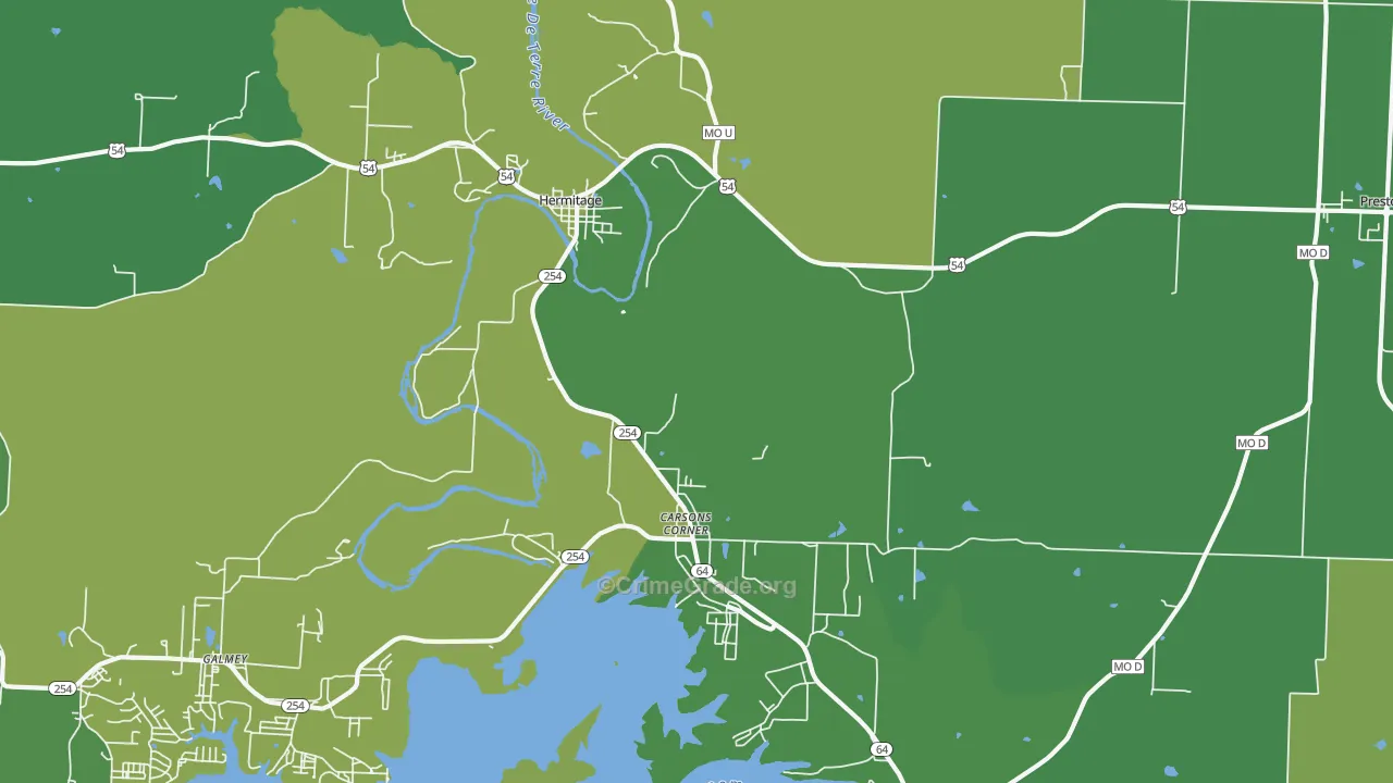 65668, MO Map of Vehicle Theft Rates