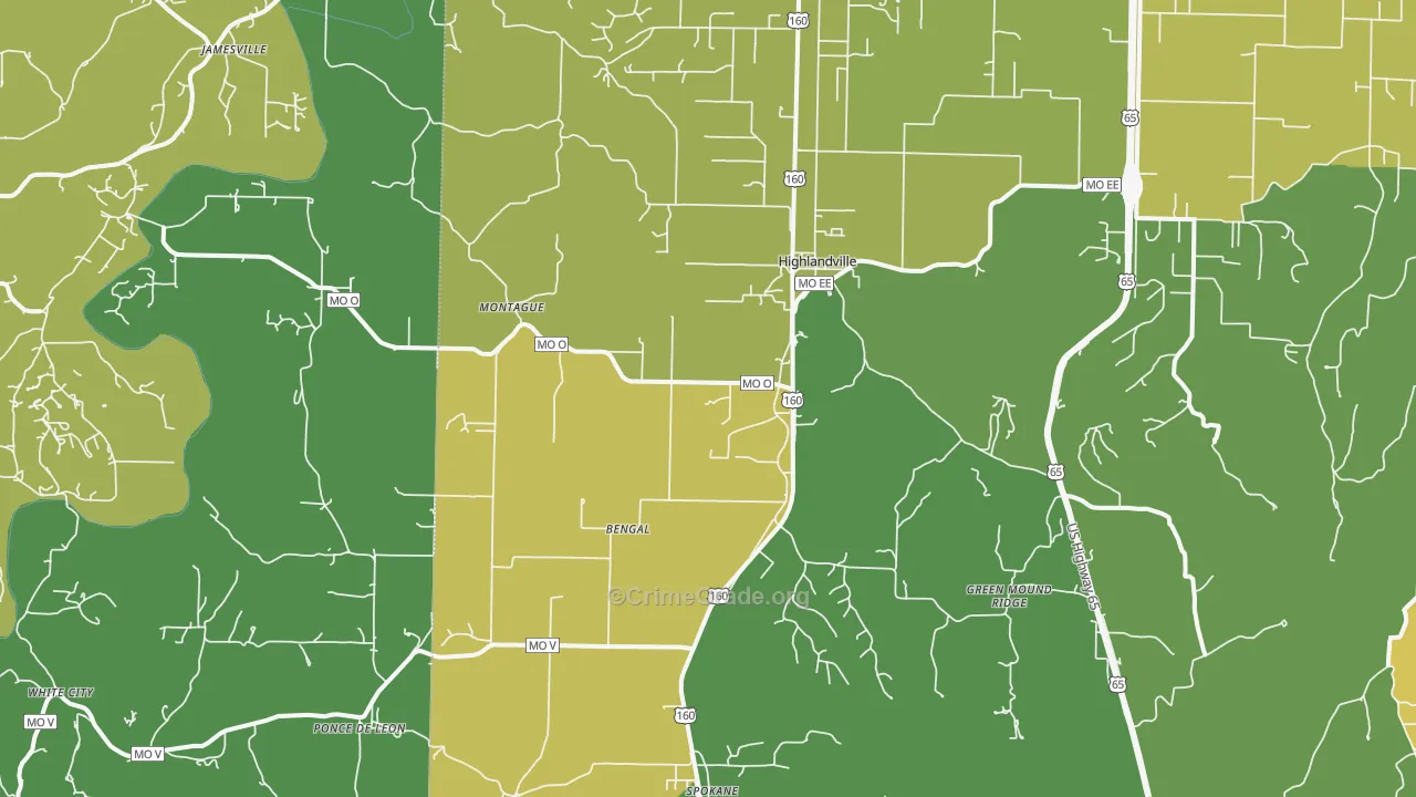 65669, MO Map of Vehicle Theft Rates