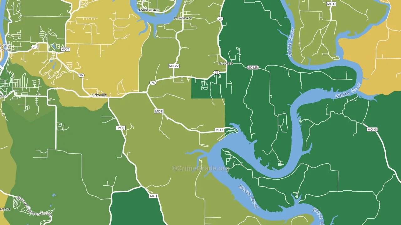 65679, MO Map of Vehicle Theft Rates