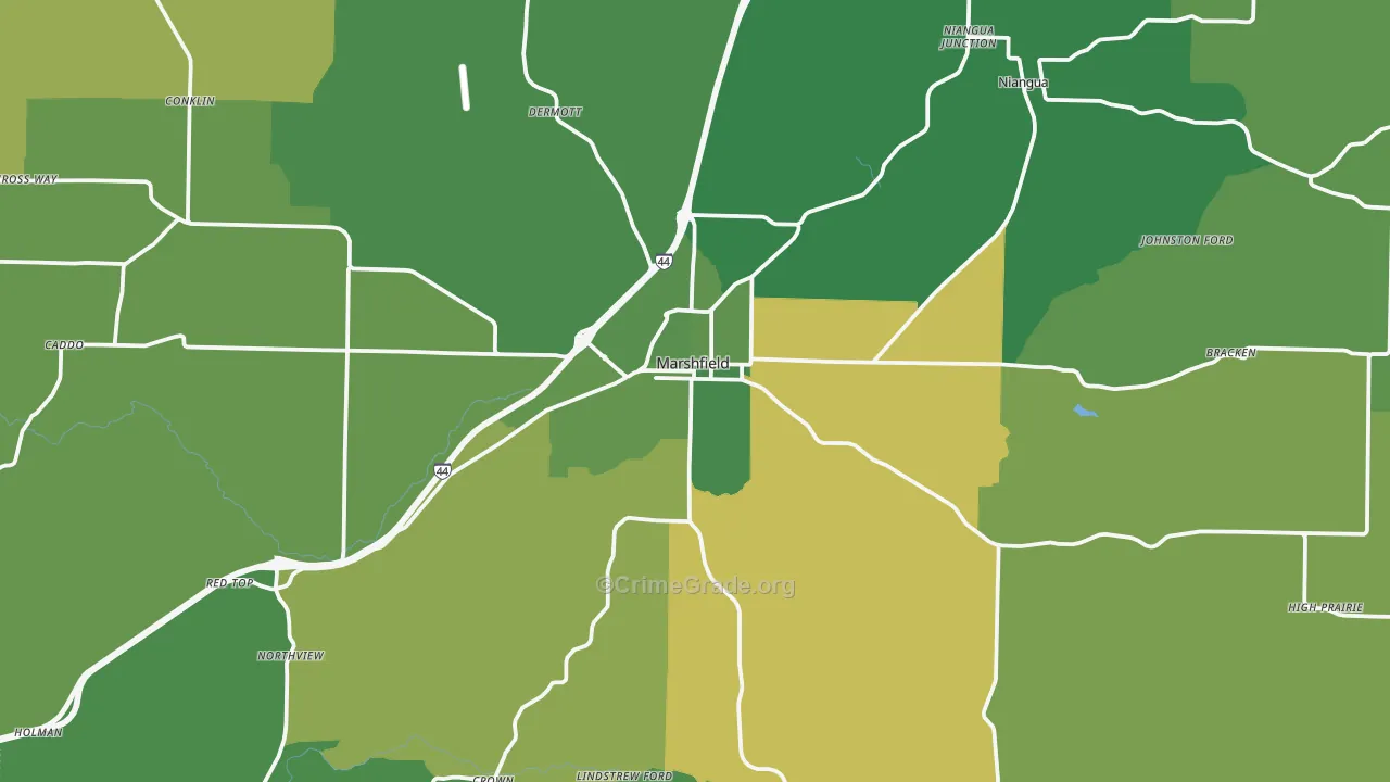 65706, MO Map of Vehicle Theft Rates