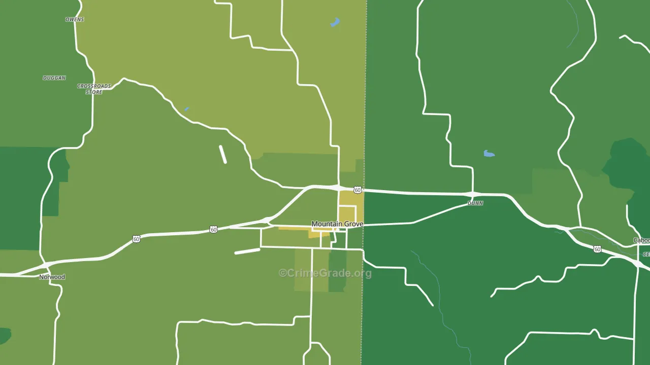 65711, MO Map of Vehicle Theft Rates