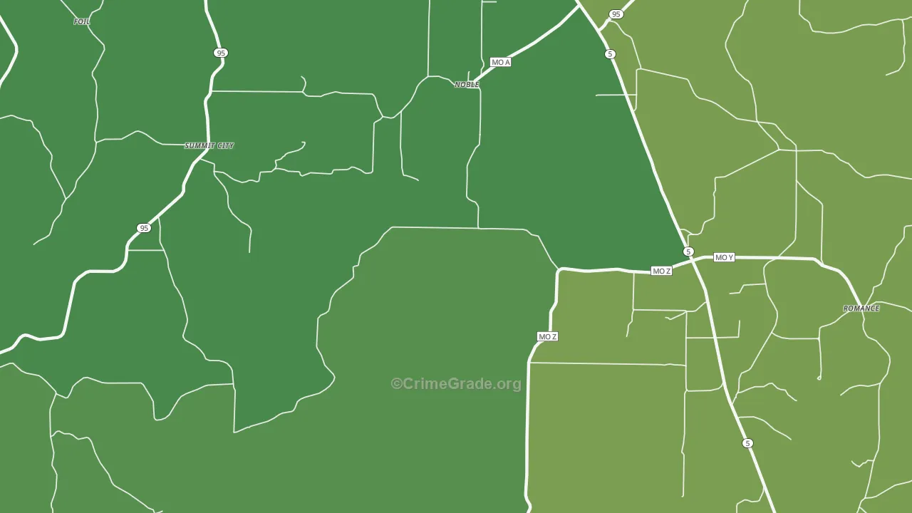 65715, MO Map of Vehicle Theft Rates