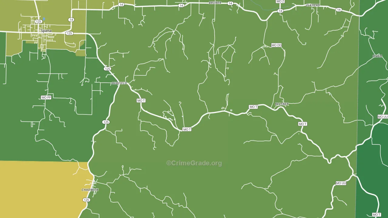 65720, MO Map of Vehicle Theft Rates