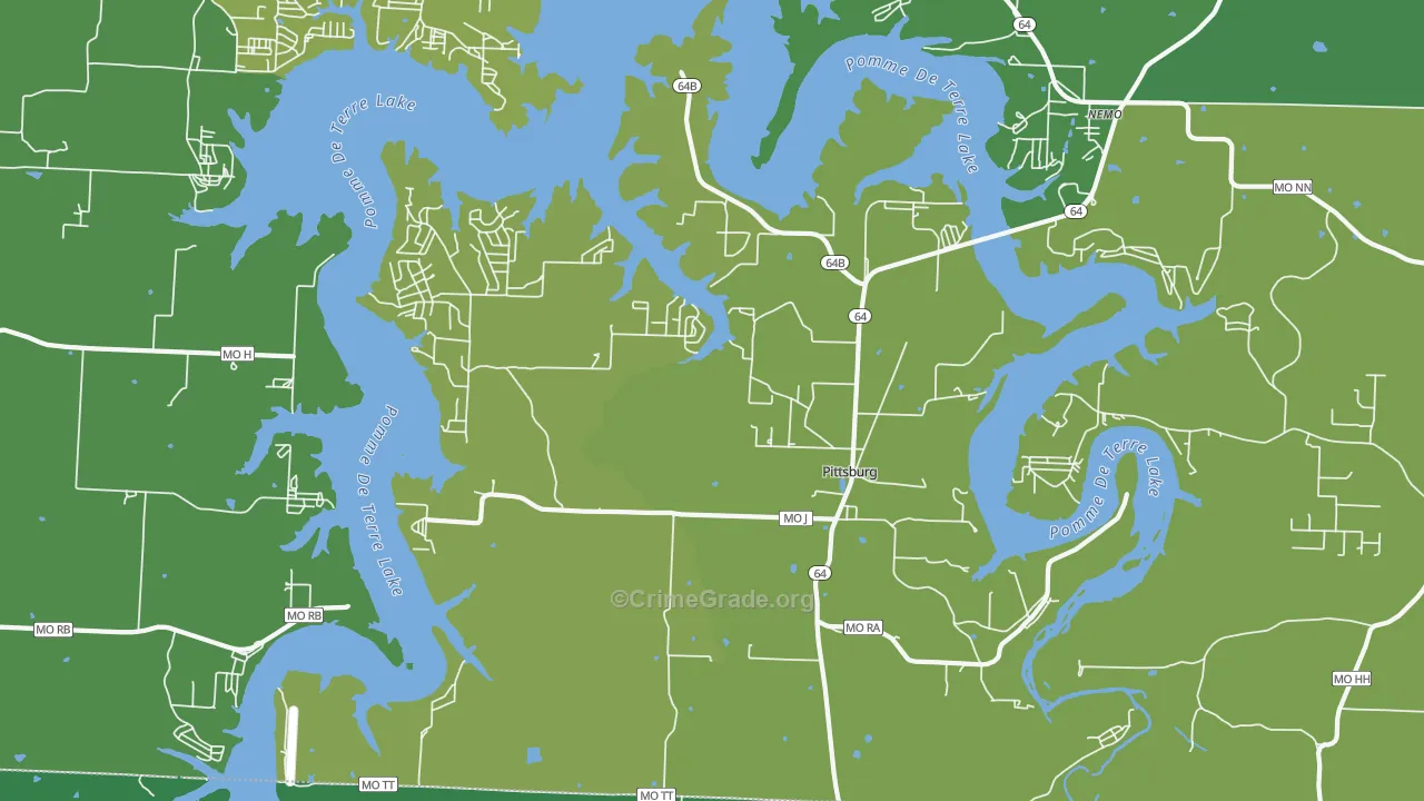 65724, MO Map of Vehicle Theft Rates