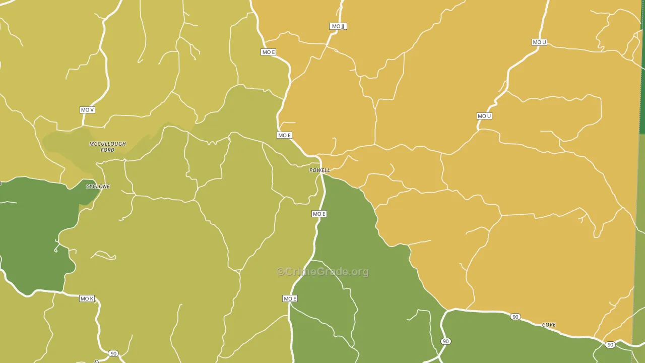 65730, MO Map of Vehicle Theft Rates