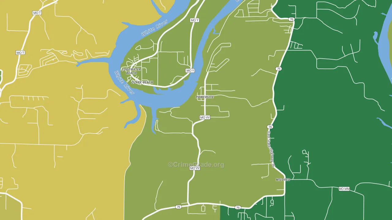 65731, MO Map of Vehicle Theft Rates
