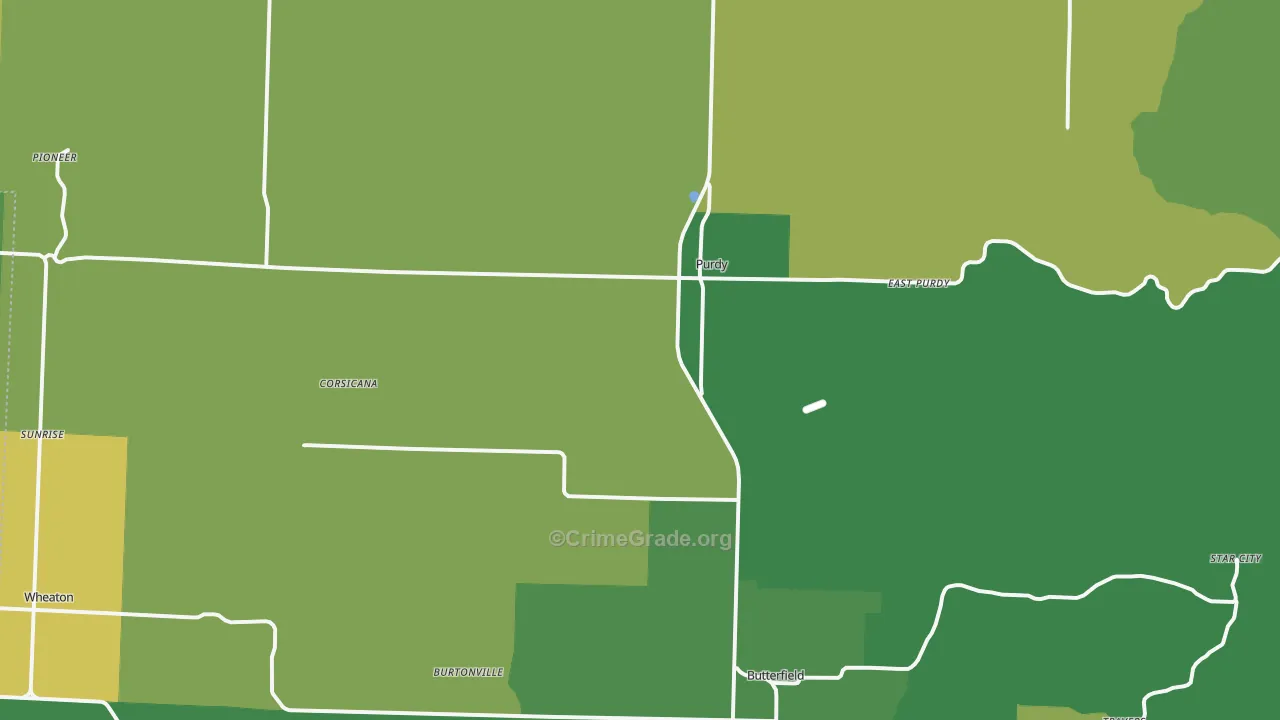 65734, MO Map of Vehicle Theft Rates