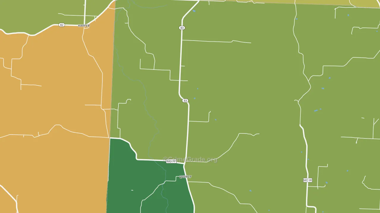 65735, MO Map of Vehicle Theft Rates