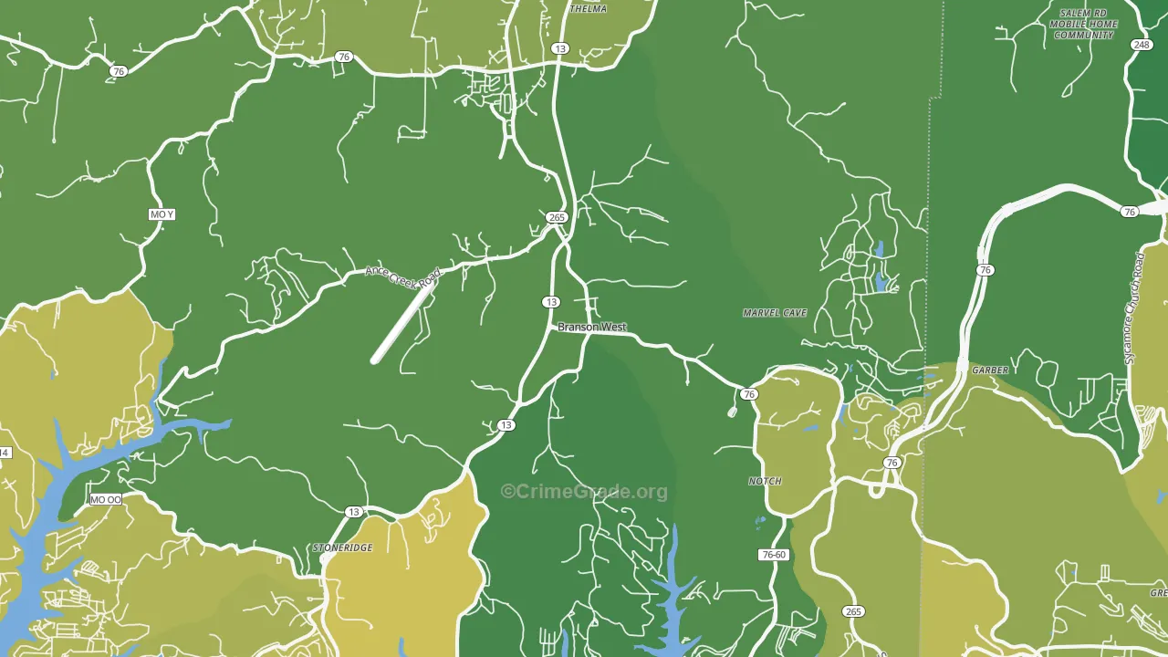 65737, MO Map of Vehicle Theft Rates