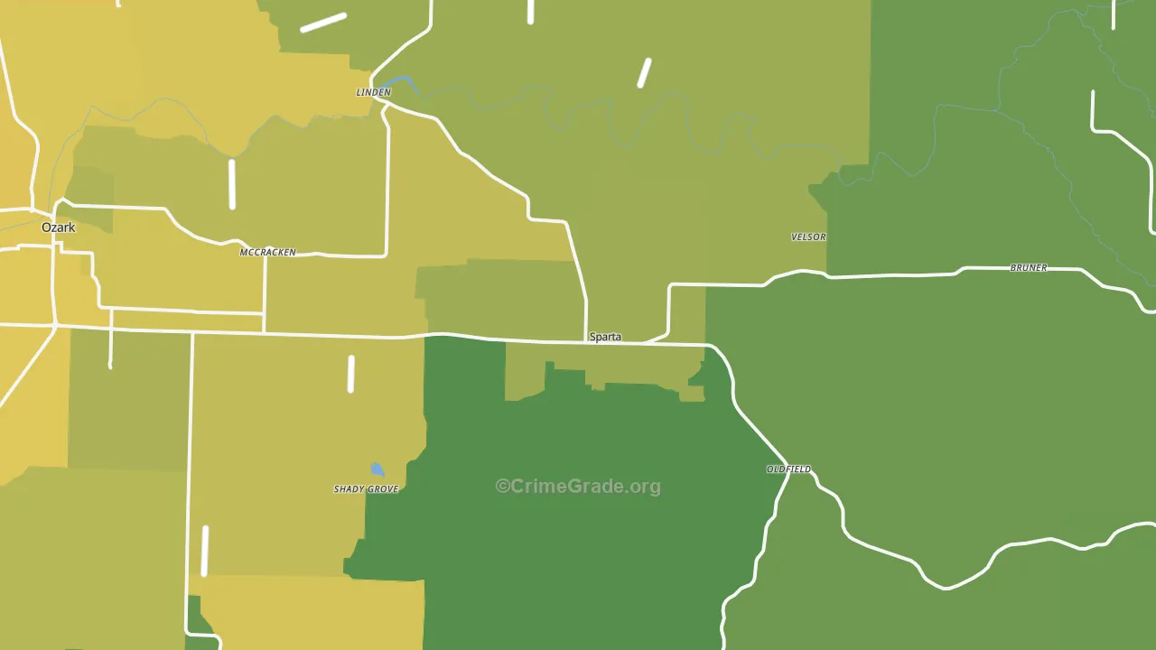 65753, MO Map of Vehicle Theft Rates
