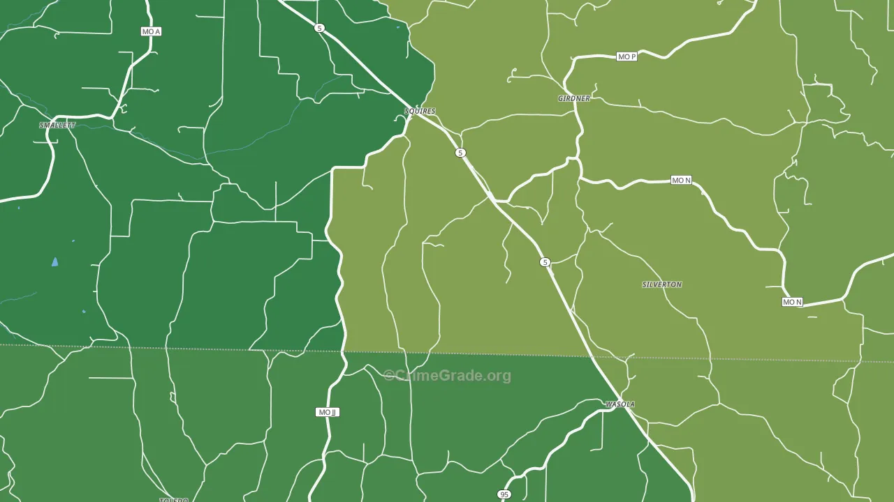 65755, MO Map of Vehicle Theft Rates