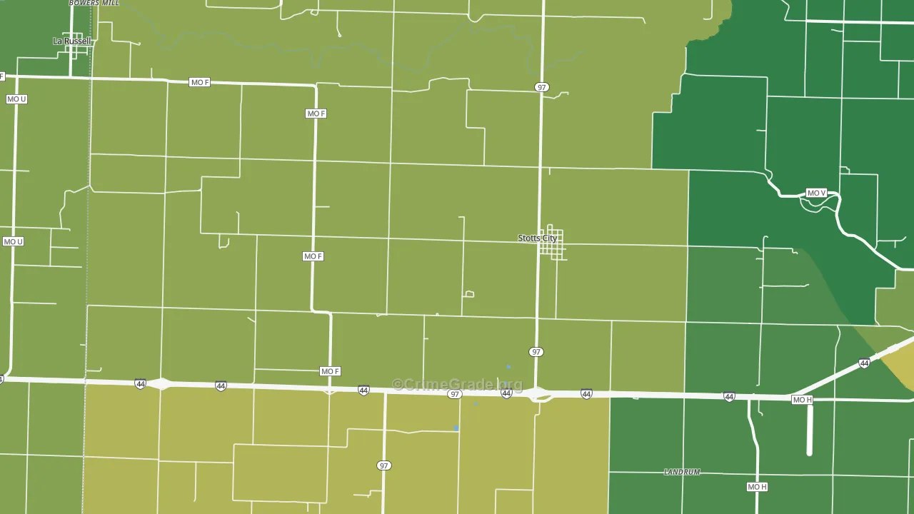 65756, MO Map of Vehicle Theft Rates
