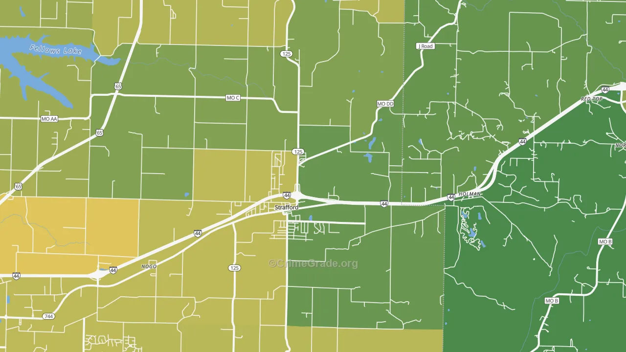 65757, MO Map of Vehicle Theft Rates