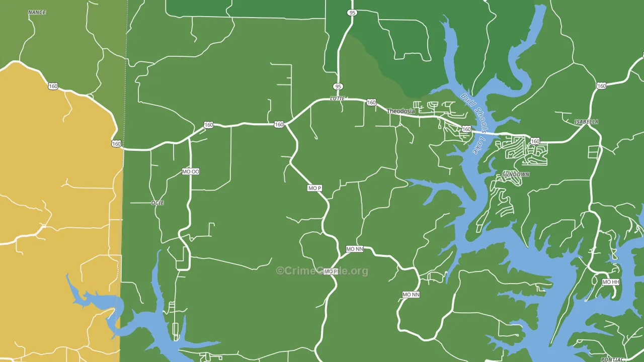 65761, MO Map of Vehicle Theft Rates