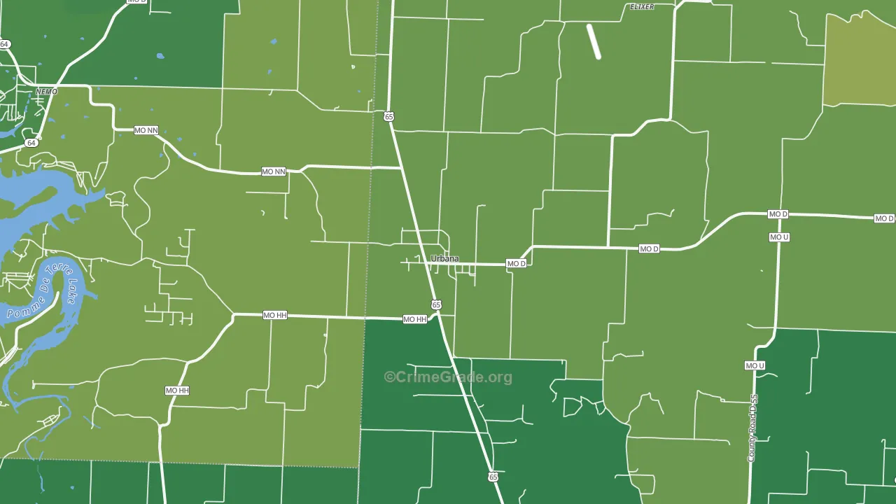 65767, MO Map of Vehicle Theft Rates