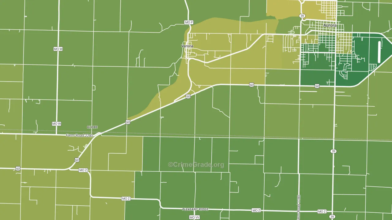 65769, MO Map of Vehicle Theft Rates