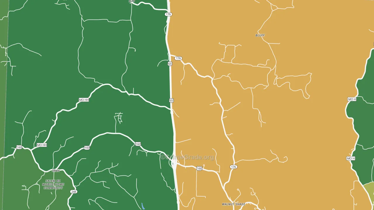 65771, MO Map of Vehicle Theft Rates