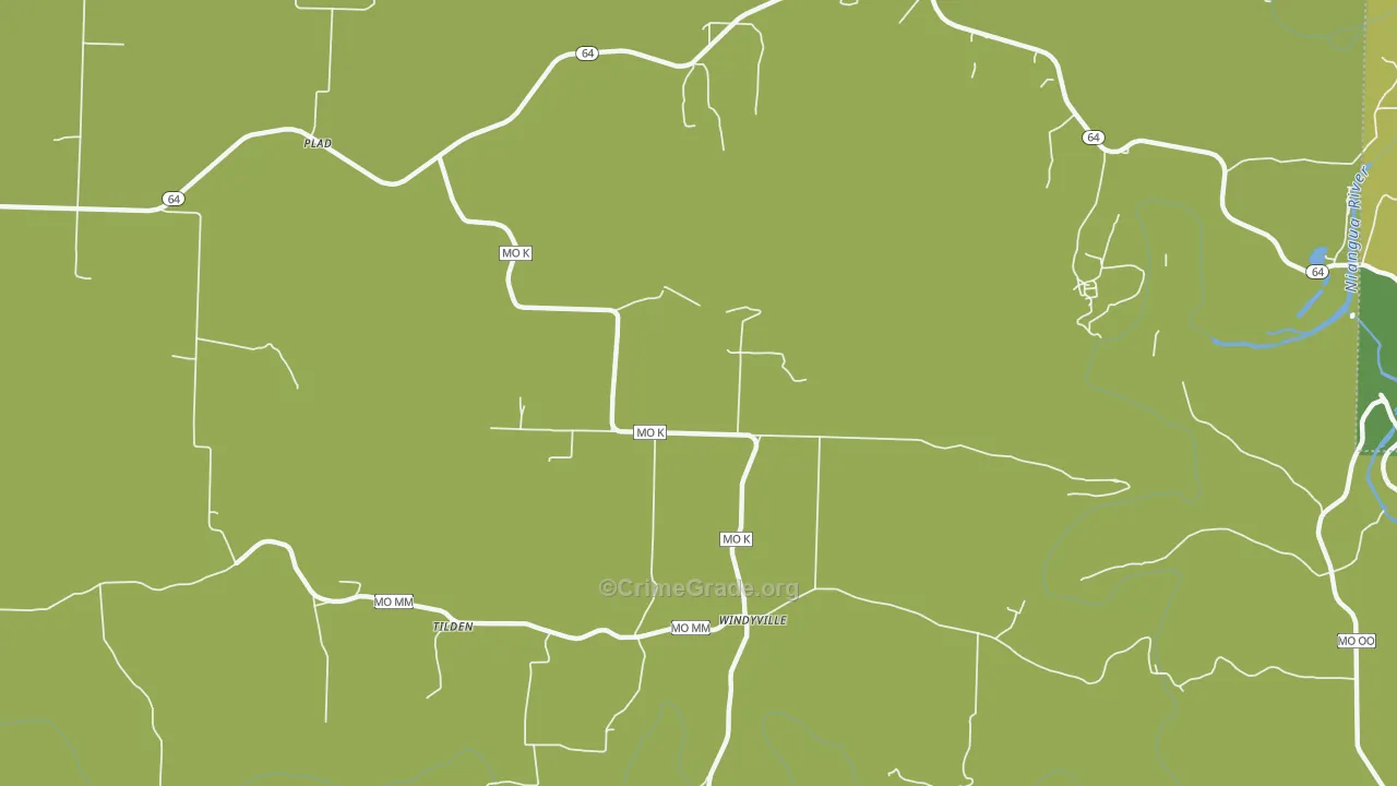 65783, MO Map of Vehicle Theft Rates