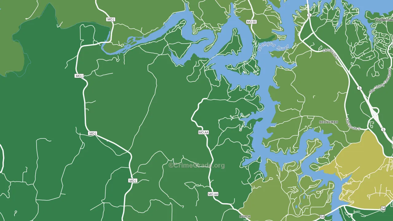 65787, MO Map of Vehicle Theft Rates
