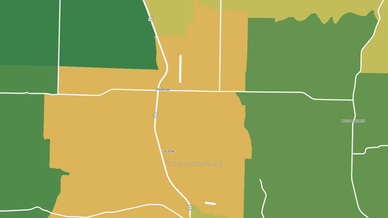 65789, MO Map of Vehicle Theft Rates
