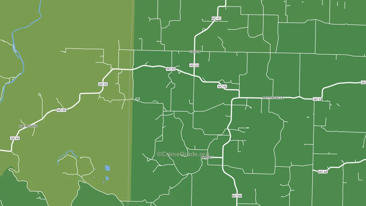65790, MO Map of Vehicle Theft Rates