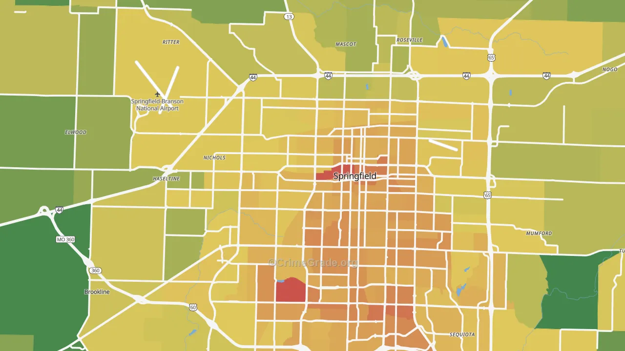 65802, MO Map of Vehicle Theft Rates