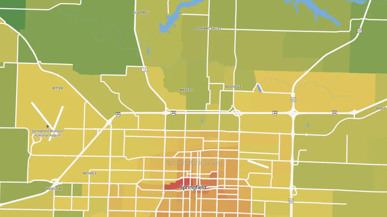 65803, MO Map of Vehicle Theft Rates