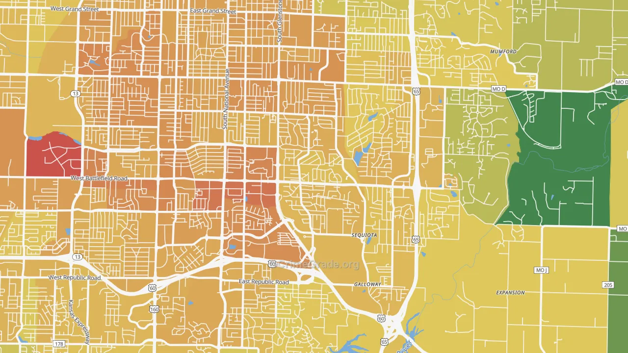 65804, MO Map of Vehicle Theft Rates