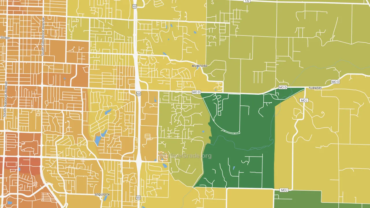 65809, MO Map of Vehicle Theft Rates