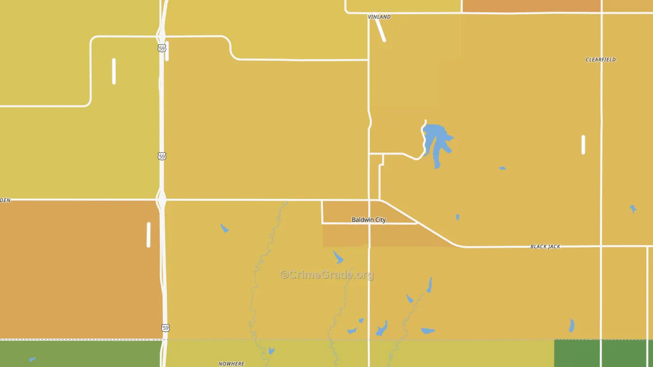 66006, KS Map of Vehicle Theft Rates