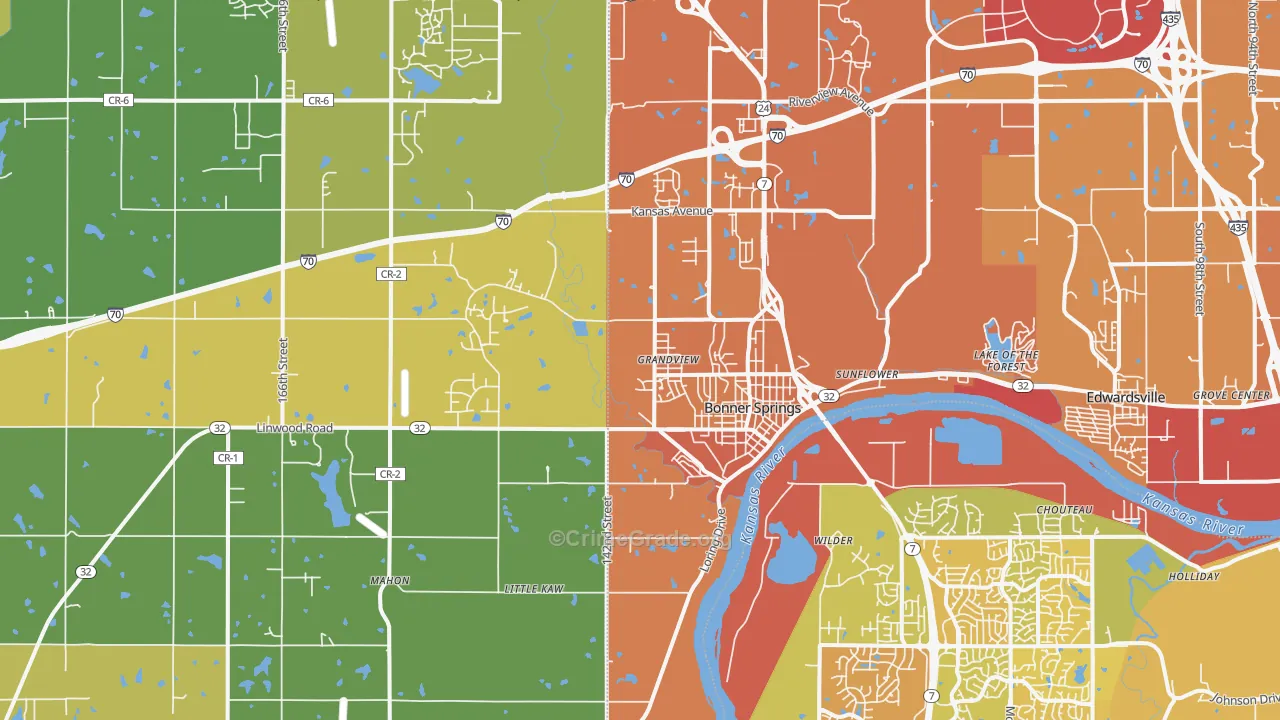 66012, KS Map of Vehicle Theft Rates