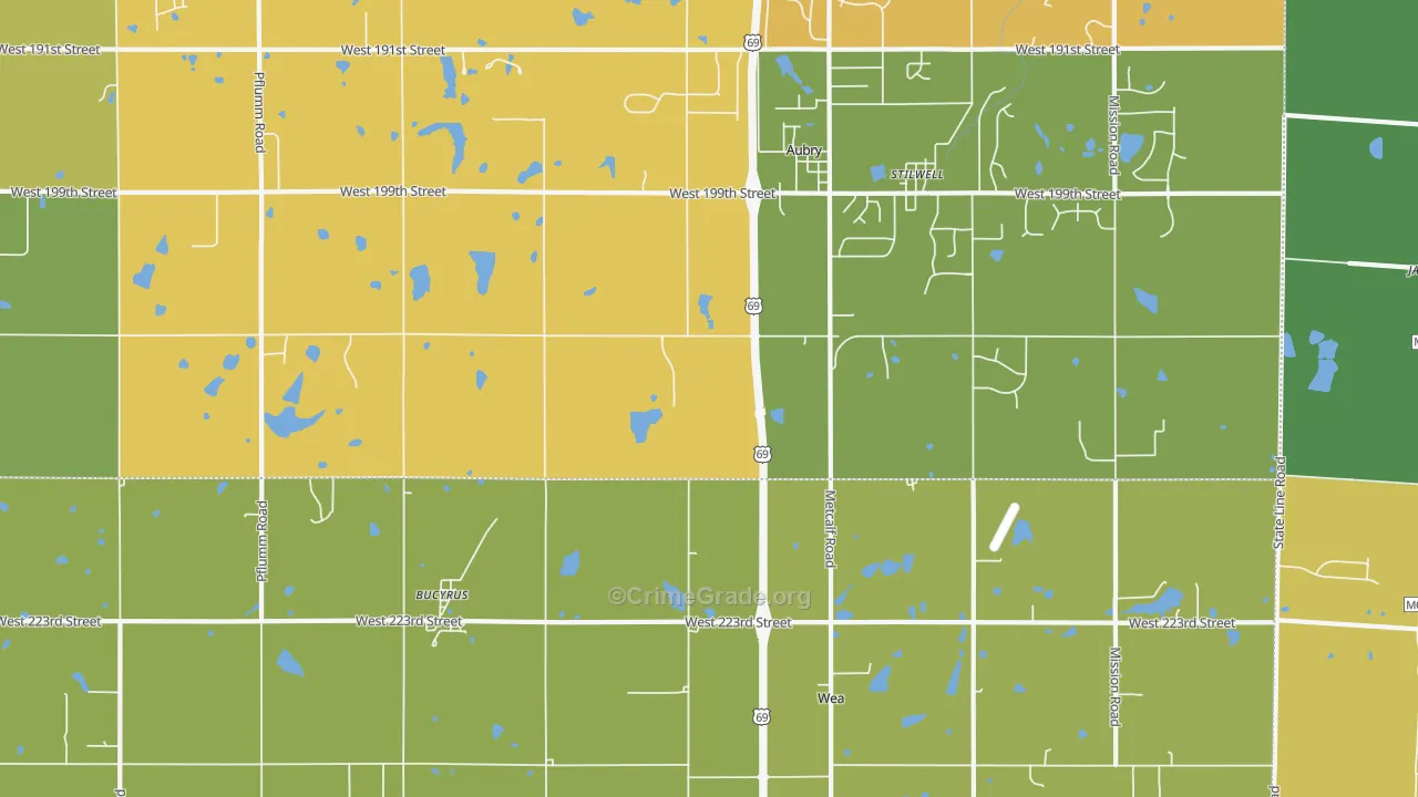66013, KS Map of Vehicle Theft Rates
