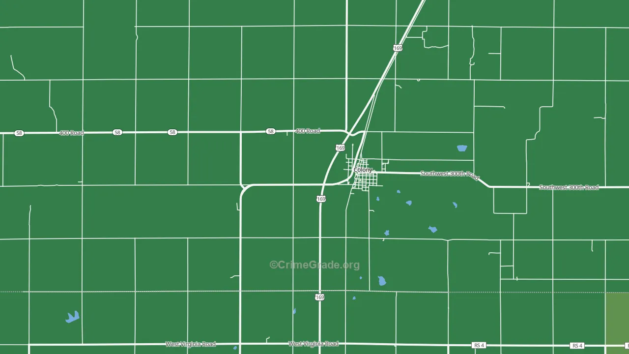 66015, KS Map of Vehicle Theft Rates