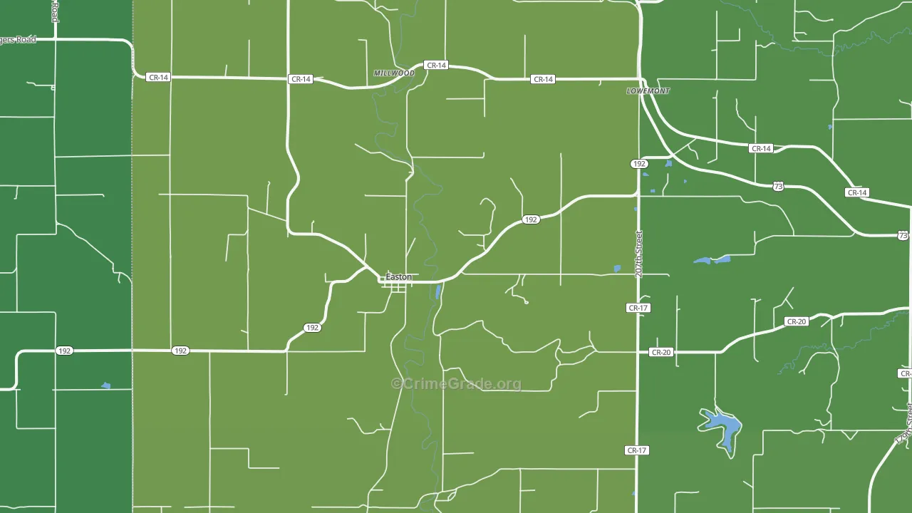 66020, KS Map of Vehicle Theft Rates