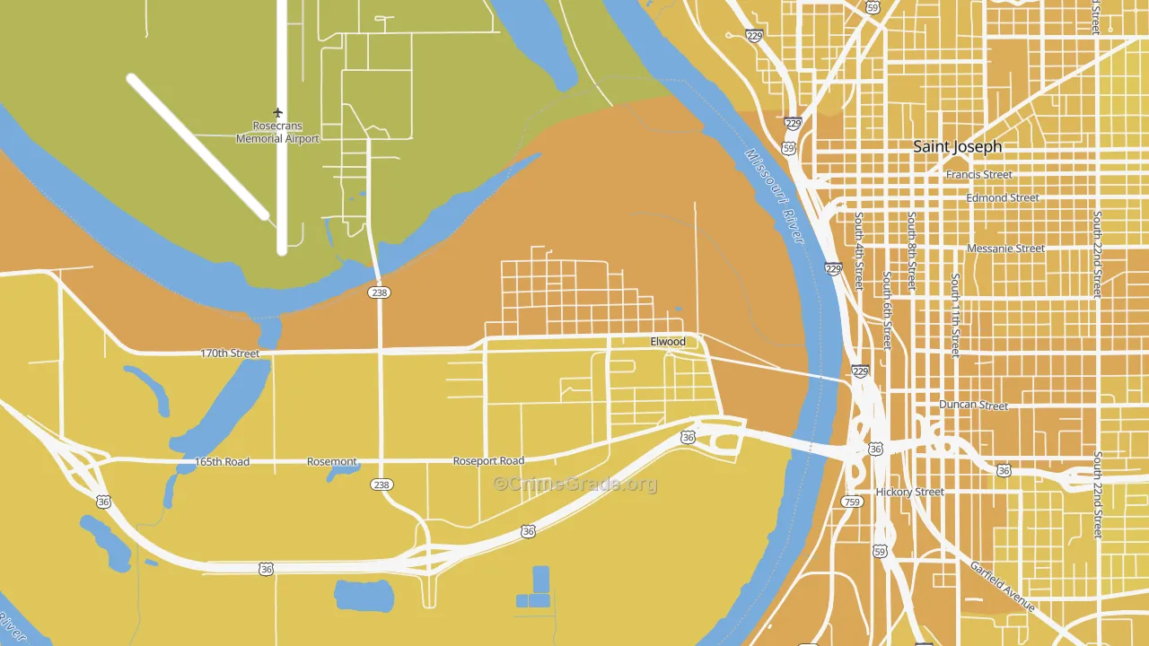 66024, KS Map of Vehicle Theft Rates