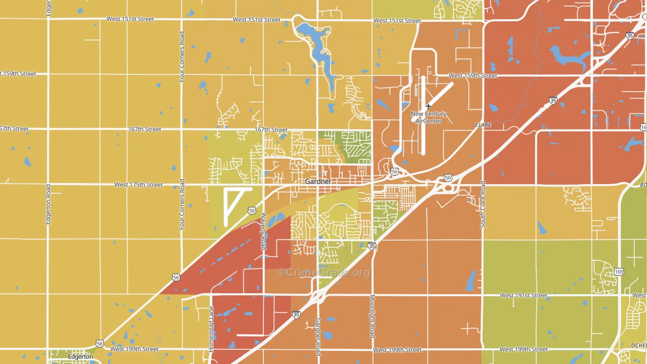 66030, KS Map of Vehicle Theft Rates