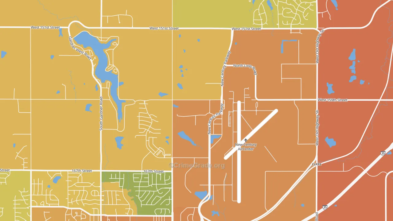 66031, KS Map of Vehicle Theft Rates