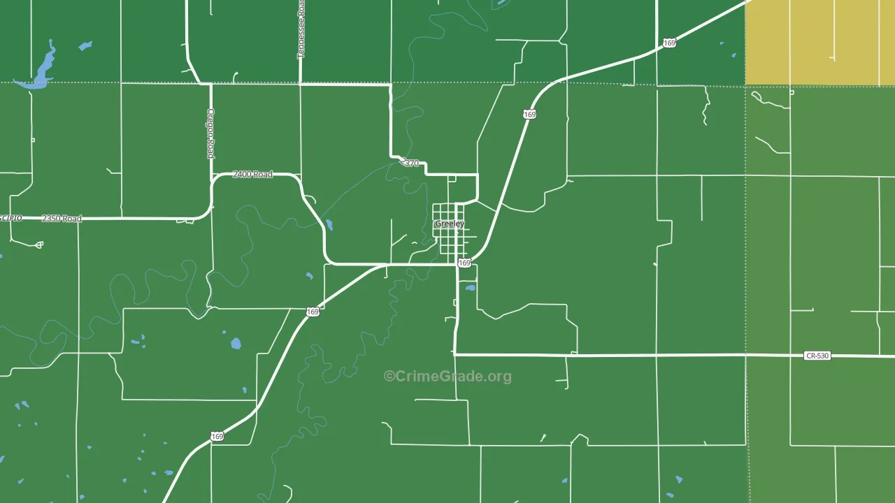 66033, KS Map of Vehicle Theft Rates