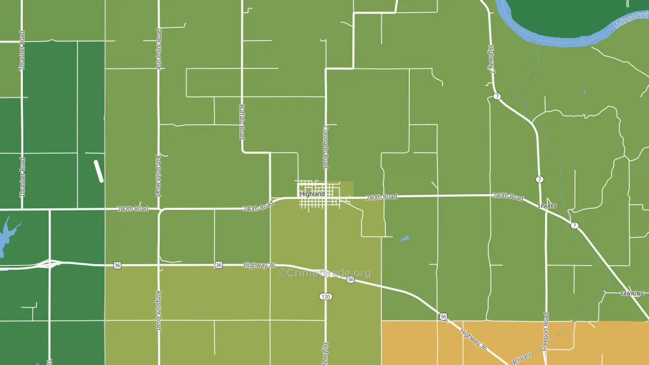 66035, KS Map of Vehicle Theft Rates