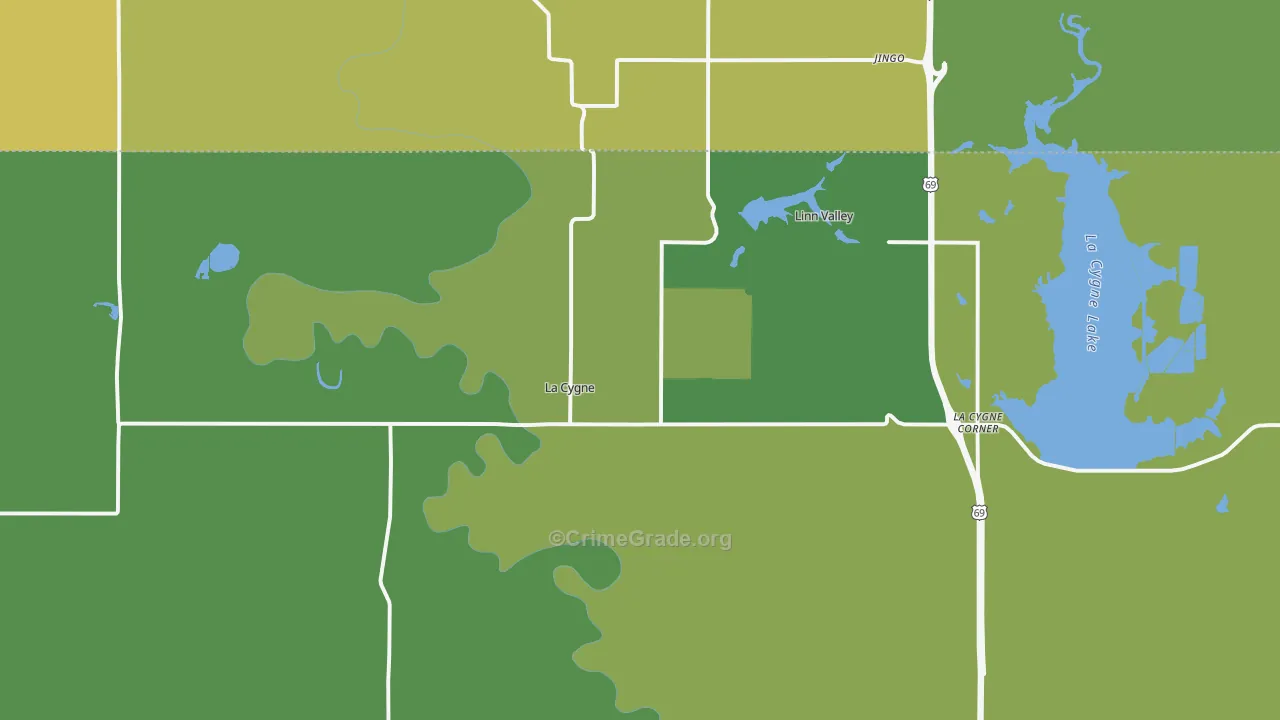 66040, KS Map of Vehicle Theft Rates