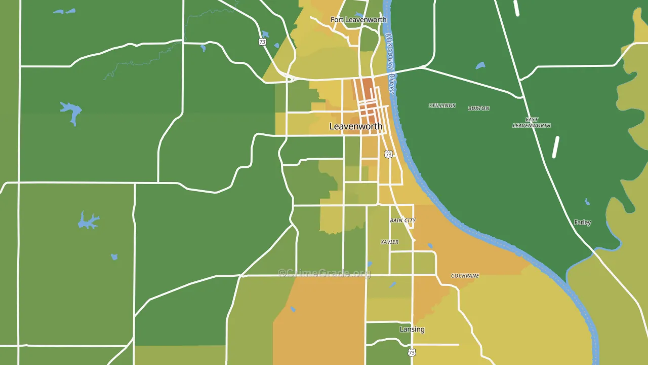 66048, KS Map of Vehicle Theft Rates