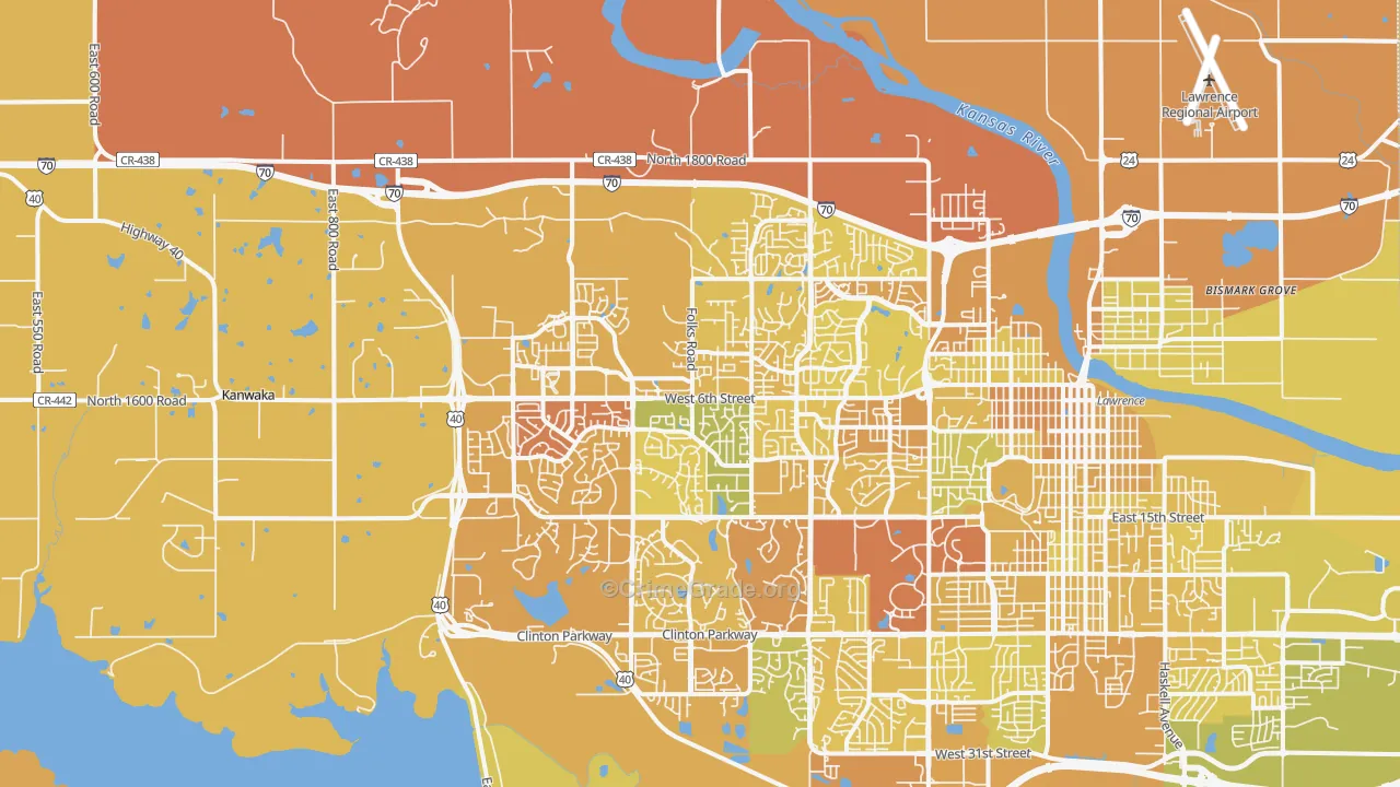66049, KS Map of Vehicle Theft Rates
