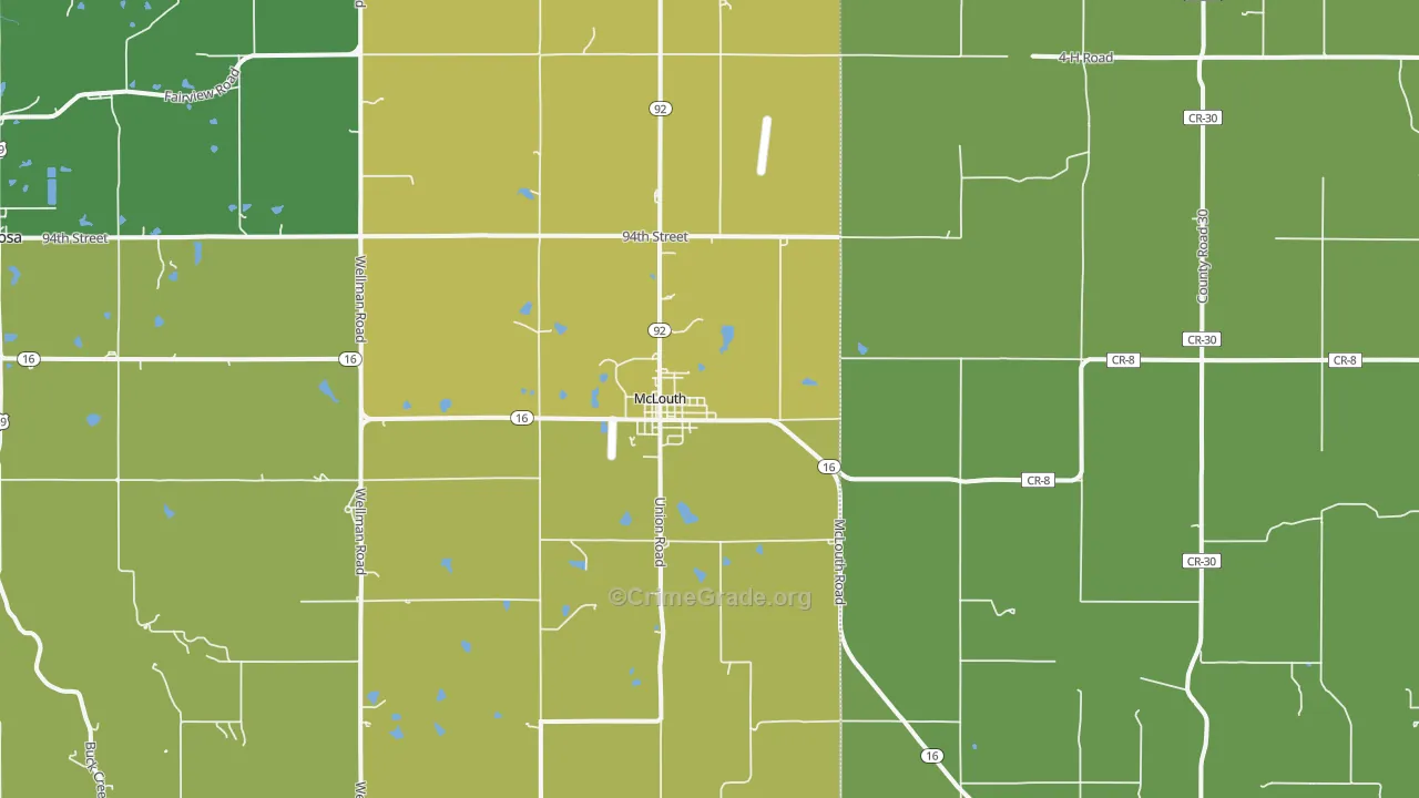 66054, KS Map of Vehicle Theft Rates