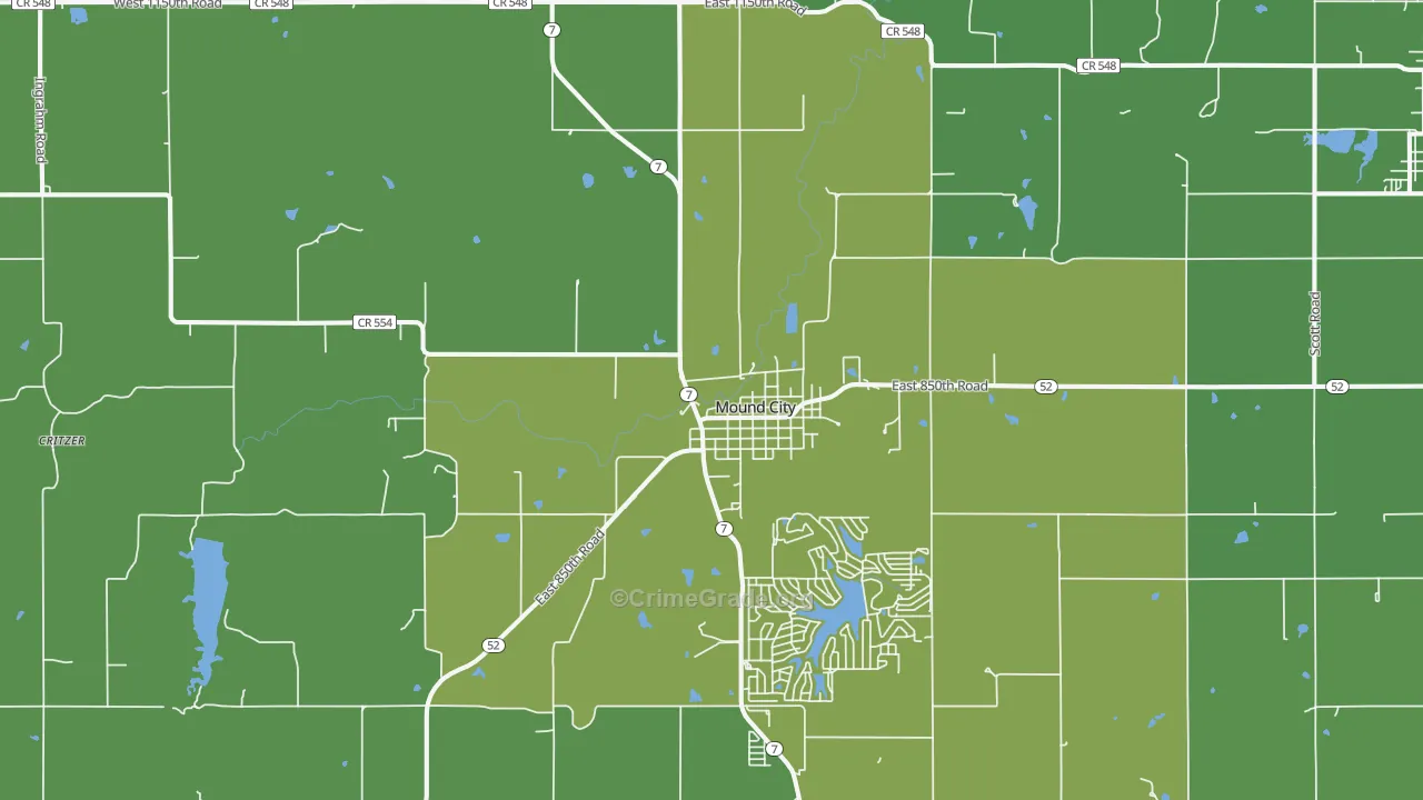66056, KS Map of Vehicle Theft Rates